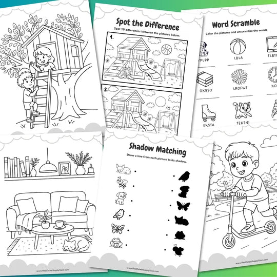 Moving Into a New Home Activity & Coloring Book (KIDS)