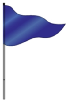 Flag TOP ONLY Steel Pole 36" one panel RED BLUE BLACK (FSTRD FSTBL FSTBK)