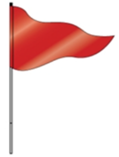 Flag TOP ONLY Steel Pole 36" one panel RED BLUE BLACK (FSTRD FSTBL FSTBK)