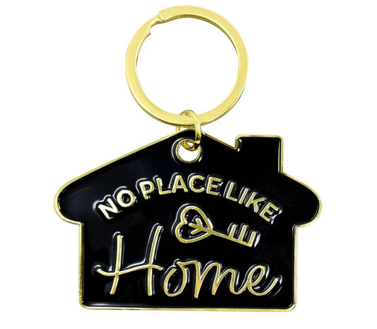 Enamel Metal Key Ring- No Place Like Home (HOMEB)