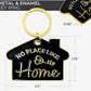 Enamel Metal Key Ring- No Place Like Home (HOMEB)