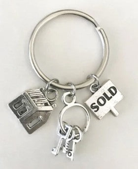 Realtor Key Ring Key Chain with Charms (KCCS)