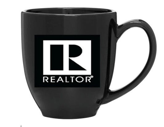 Realtor Coffee Mug "R" logo Black and White (MUGBK)