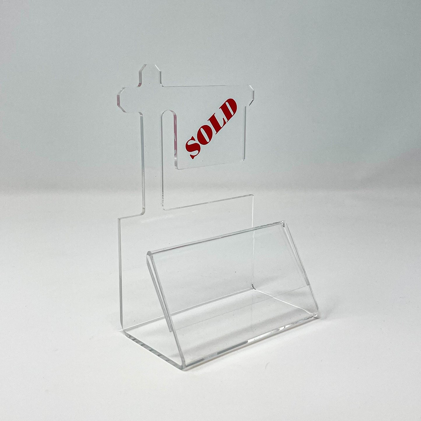 Business Card Holder Sign Shaped Sold logo (PBCHS)
