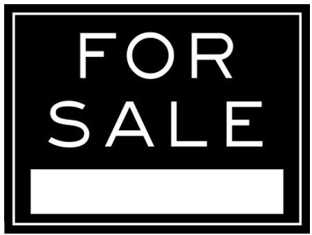 Sign Panel- FOR SALE - Designer Black Background with White Lettering 18'High X 24' Wide double sided corrugated(SC4BK))