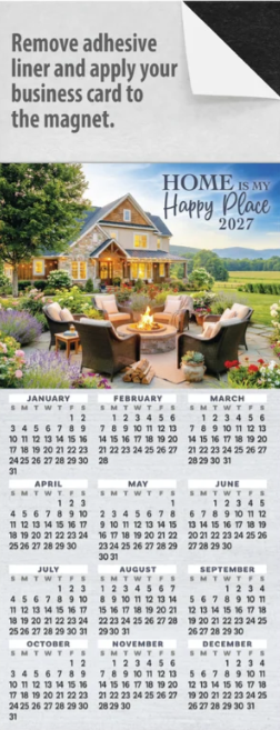 2027 Year-at-a-Glance Calendar with Business Card Magnet - 5 Pack (YG27)