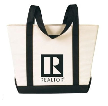 Canvas Tote with Realtor Logo Assorted Colors ( TOTEB TOTEP)