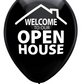 Balloons-"Welcome to Our Open House" - Pack of 25 (BW25P BW25B BW25N BW25G)