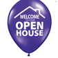 Balloons-"Welcome to Our Open House" - Pack of 25 (BW25P BW25B BW25N BW25G)