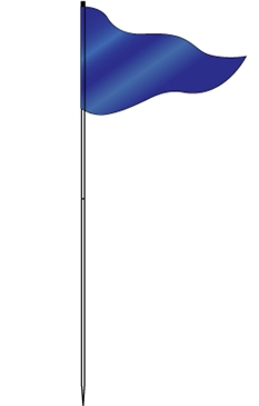 Flag Steel Pole 72" Solid Blue (FLSBS)