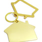 House Key Ring - 2 Houses on one - Large  - Silver (K2HS) or Gold (K2HG)