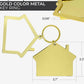 House Key Ring - 2 Houses on one - Large  - Silver (K2HS) or Gold (K2HG)