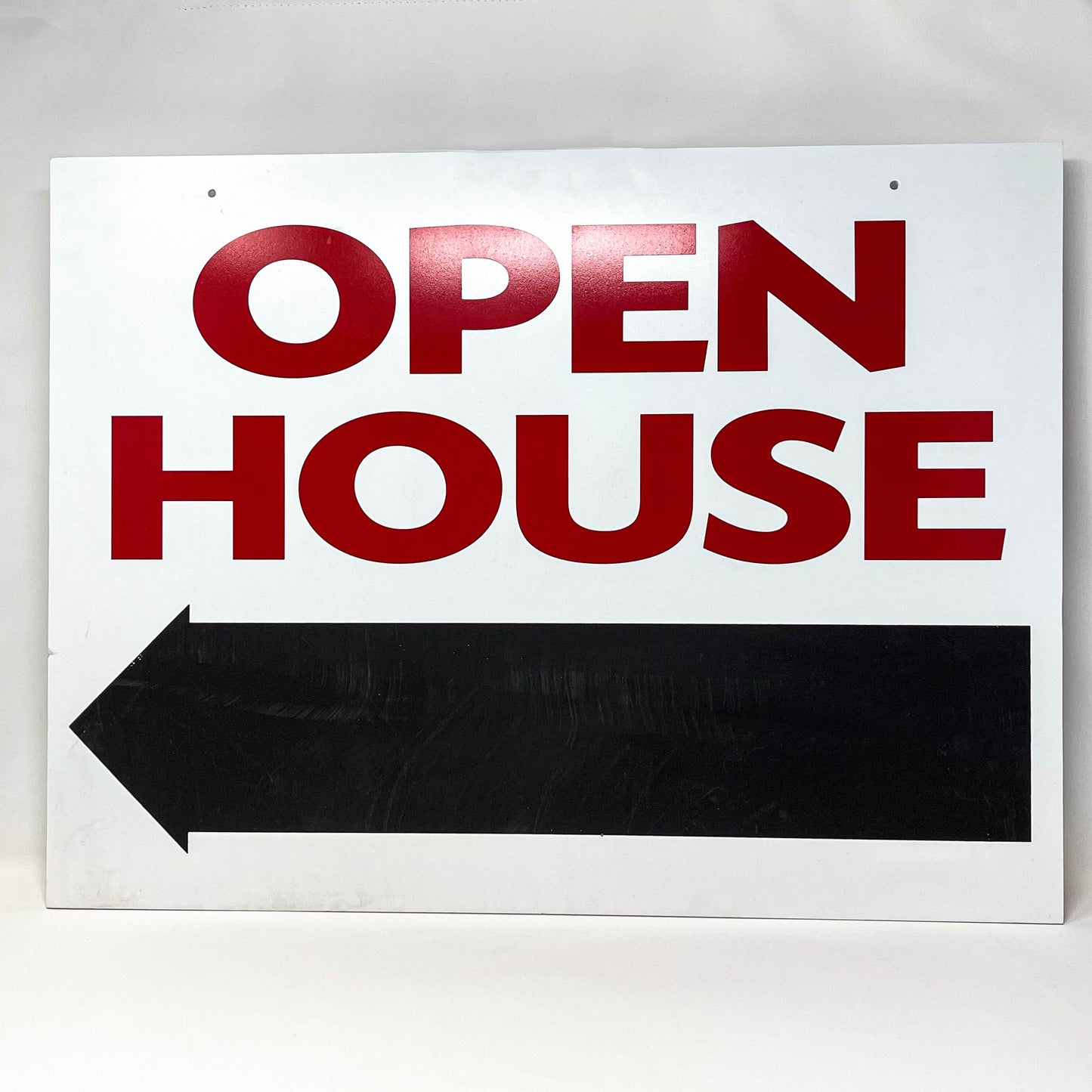Sign Panel Open House Chalk Arrow  Red 24"wide x 18"tall (SOPCH-C)