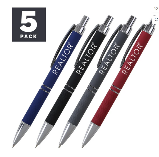 Julienne Comfort Pen Branded with REALTOR® (5 Pack) (RPRD RPGY RPBL RPBLK)