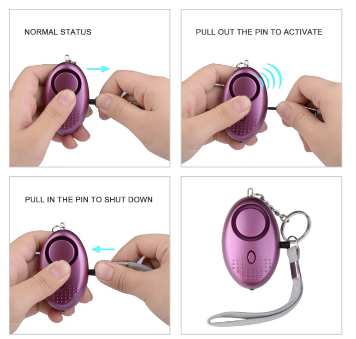 Personal Safety Alarm with Key Ring (PSAS PSAG PSAF PASBK PSAB)