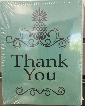 Note Cards Thank You pineapple  25 Note Cards and 25 Envelopes (NOTEY)
