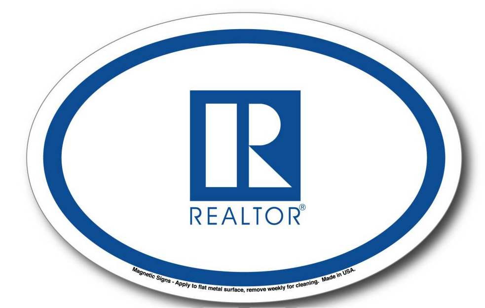 Magnetic Auto Emblem Realtor Logo Small  Round Car Magnets Easy to apply and remove (RCARM)