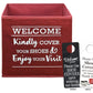 Shoe Cover Bin- Premium Linen Look- Foldable (SBINB SBINR SBINN)
