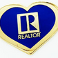 Heart Shaped Realtor Pin (RHART RHPIN)