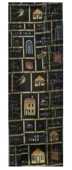 Women’s Scarf – Black/Gold with Houses & Blue/Red with Houses (WSBG WSBR)