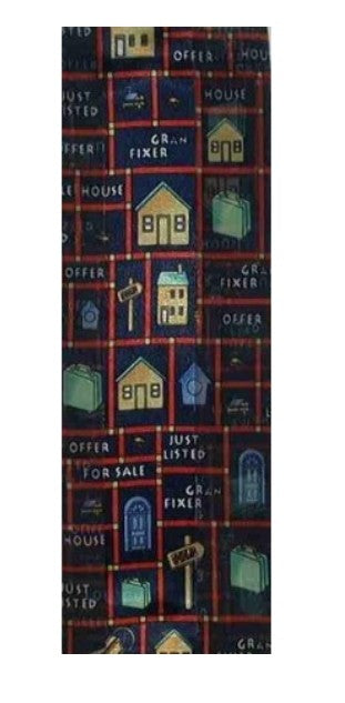Women’s Scarf – Black/Gold with Houses & Blue/Red with Houses (WSBG WSBR)