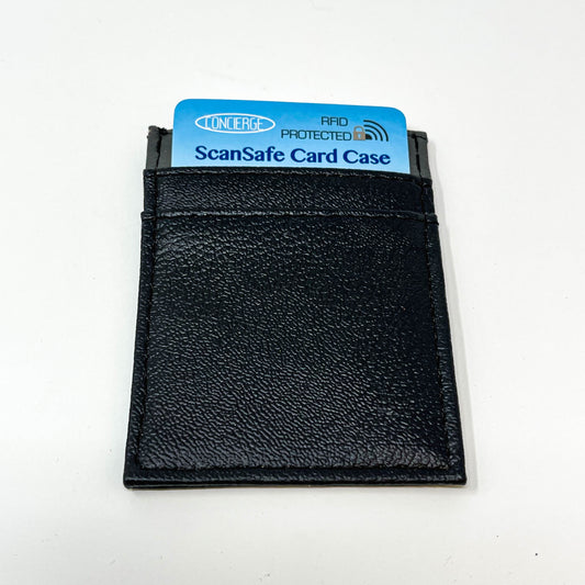 Wallet ScanSafe Card Case Guard Against Identity Theft Soft Case 2 Slot with Top Opening Slot (SCCM)