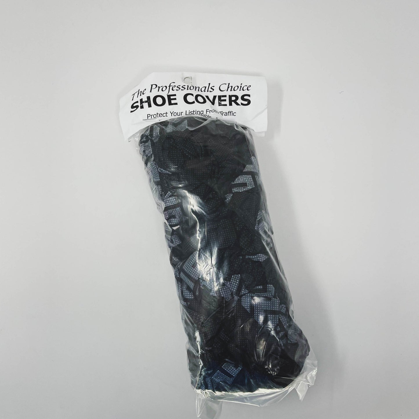 Black Non-Slip Shoe Cover 5 Pack skid resistant bottoms Protect floors Great for Open Houses (SHOEB)