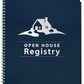 Open House Registry Spiral 200 registration areas 1 double sided sign in Assorted Colors (REGSB REGSN REGSR REGSP REGSG)