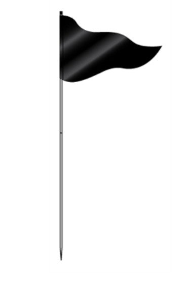 Flag Steel Pole 72" Solid Black (FSSBK)