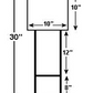 SILVER-HEAVY DUTY SILVER METAL 30" Sign Wire Stand-30" Step Stake Frame 30" -10" x 30" (SWIRS)