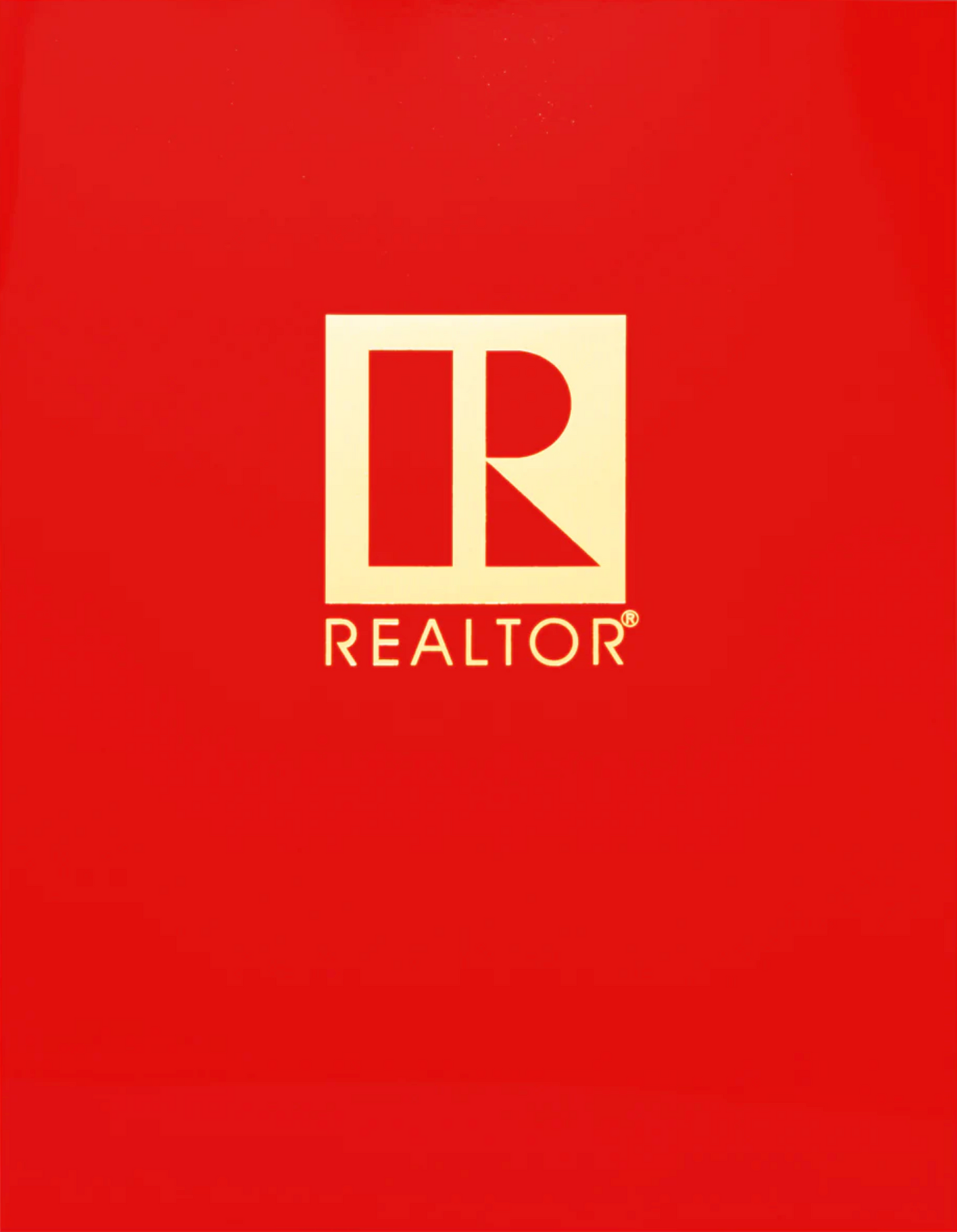 Document Folder Glossy Red Realtor Logo 2 Inside Pockets 1 business Card Holder Slot Letter Size 9"x 12" (DFRED)