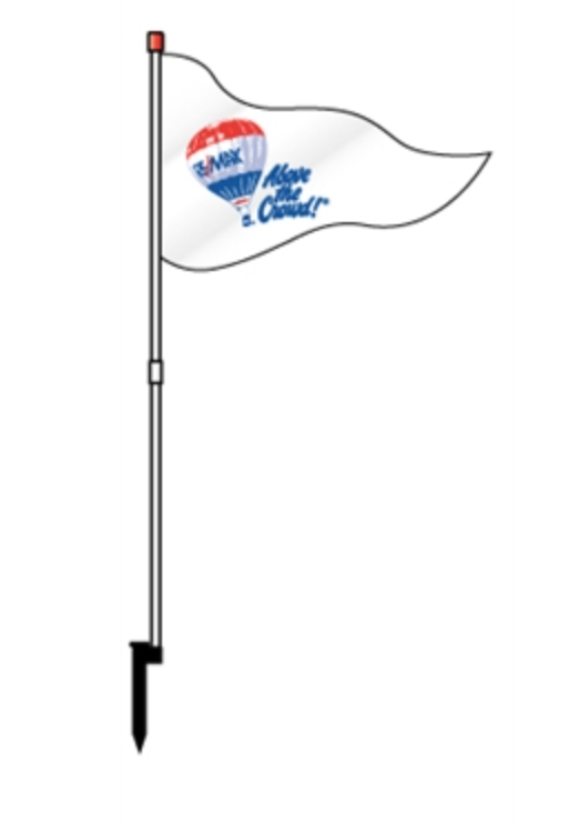 Flag PVC Pennant Flag 67" One Color Flag White with Office Logo Remax (R2RMX)
