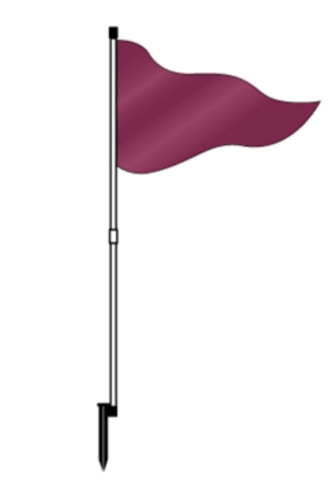 Flag PVC Pennant Flag 67" One Panel Flag Solid Berry (FL2BO)