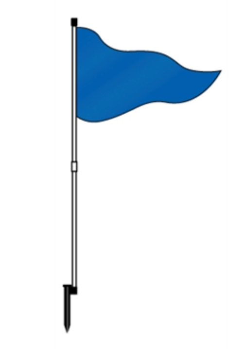 Flag PVC Pennant Flag 67" One Panel Flag  Solid Blue (F2PBL)