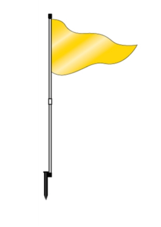 Flag PVC Pennant Flag 67" One Panel Flag  Solid Gold (FL2SG)