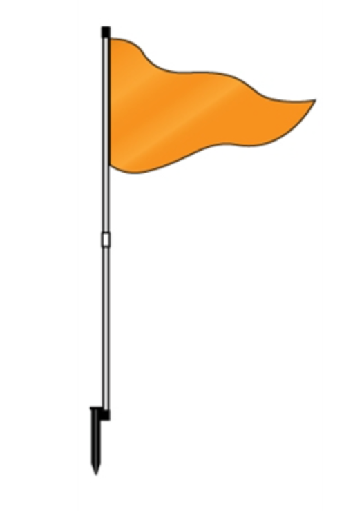 Flag PVC Pennant Flag 67" One Panel Flag  Solid Orange (F2POR)