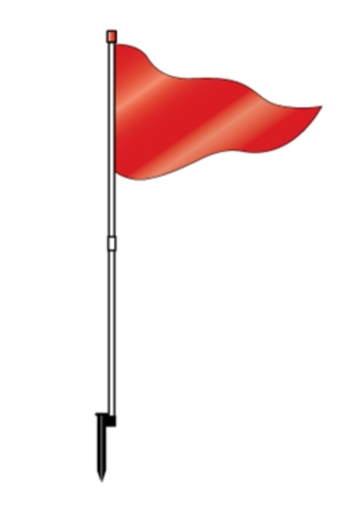 Flag PVC Pennant Flag 67" One Panel Flag  Solid Red (F2PRD)