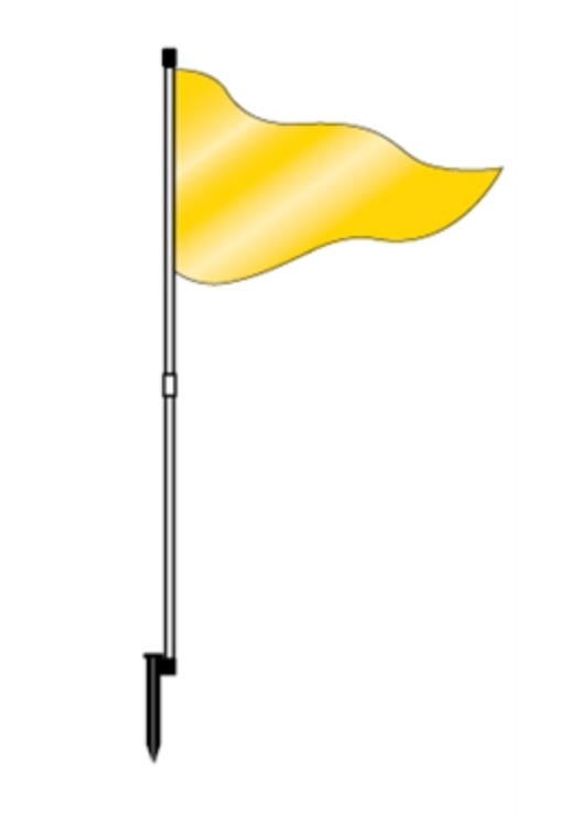 Flag PVC Pennant Flag 67" One Panel Flag  Solid Yellow (F2PYL)