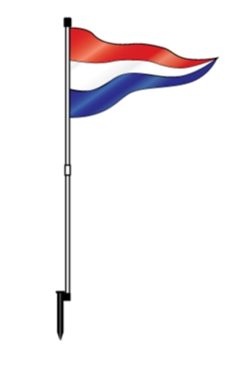 Flag PVC Pennant Flag 67" Three Panel Flag Red White Blue (FL2RB)
