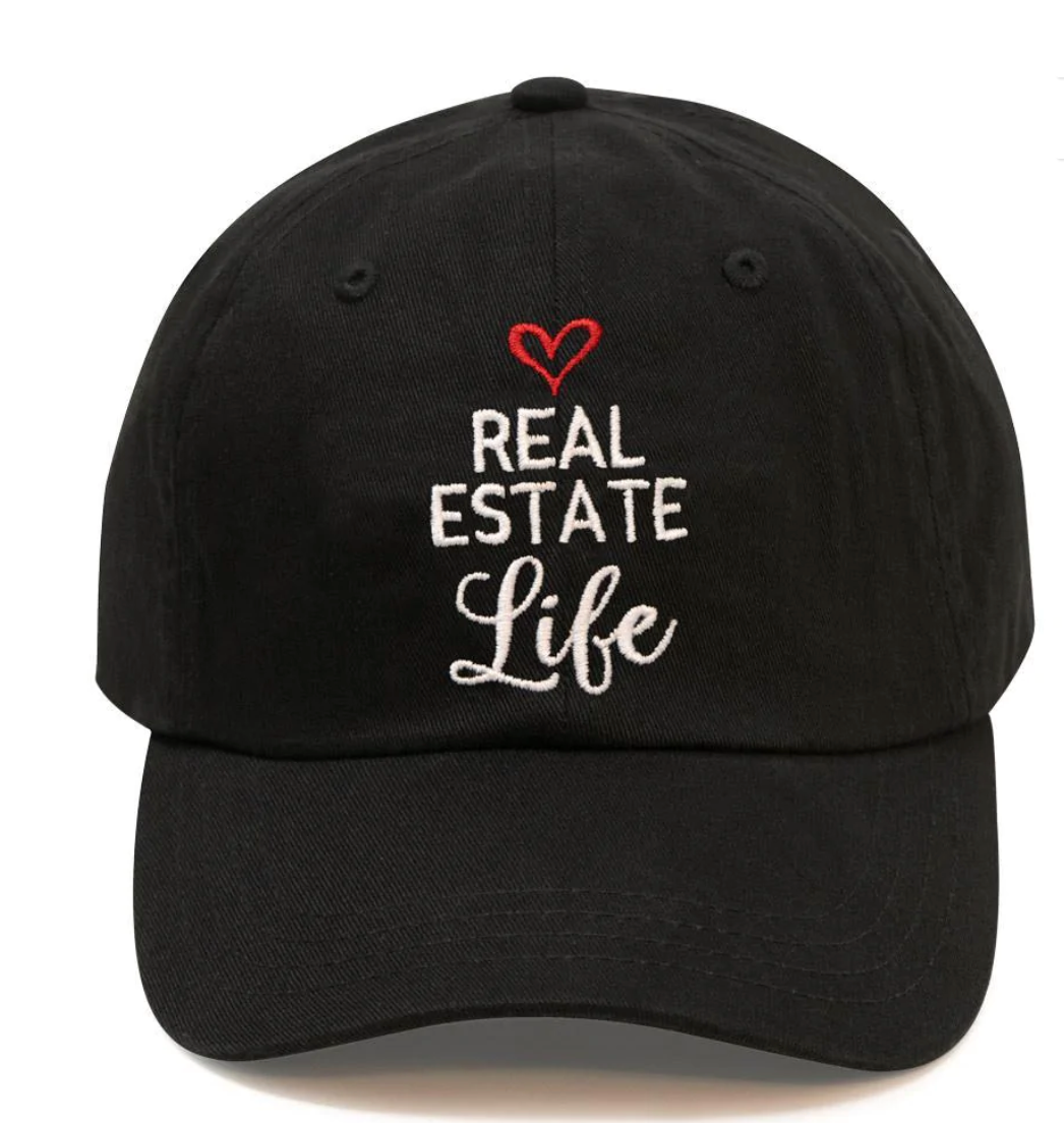 Hat Real Estate Caps All Fabric  Assorted Designs