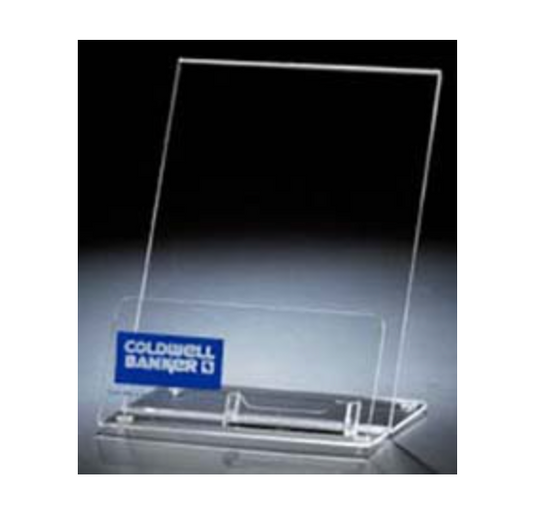 Indoor Flyer Stand Brochure Holder Coldwell Banker Logo Holds approx. 200-250 8 1/2"x11" flyers with Business card holder attachment (INDCB)