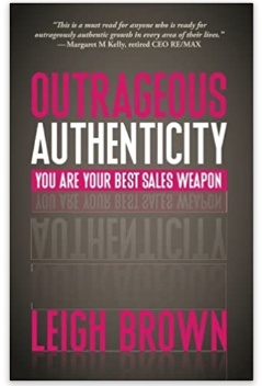 Book- small hard cover book "Outrageous Authenticity" by Leigh Brown    (LBRNW)