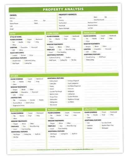 Property Analysis Worksheet Pad provides complete checklist 50 pages (PAPAD)