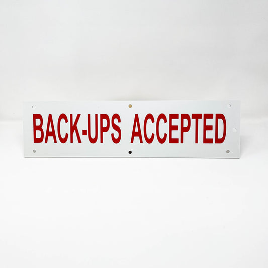 Rider Backups Accepted 18" Medium Size