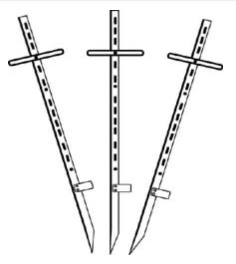Sign Lawn Stakes White Metal 48" Tall 1/8 Steel angle with holes and slots Accommodates Sign Panels 24" x 18 or 24 x 24 (SSTKW)
