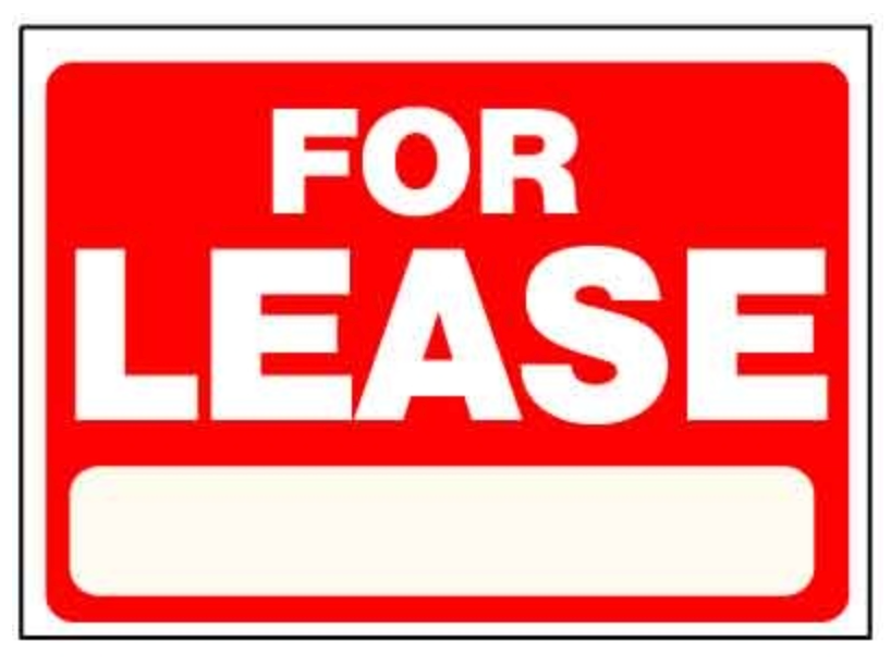 Sign Panel For Lease Red 18'High X 24' Wide double sided corrugated (SCFLS)