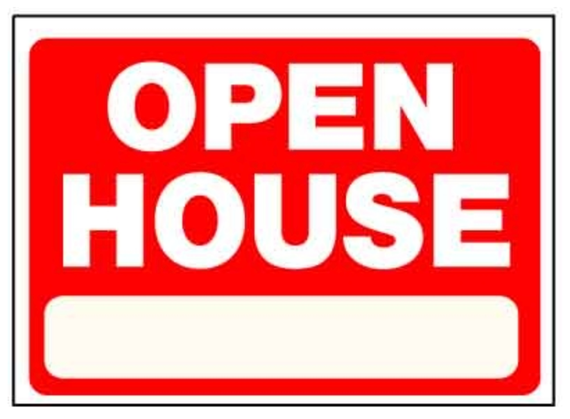 Sign Panel Open House - Red 18'High X 24' Wide double sided corrugated (SCPOR)