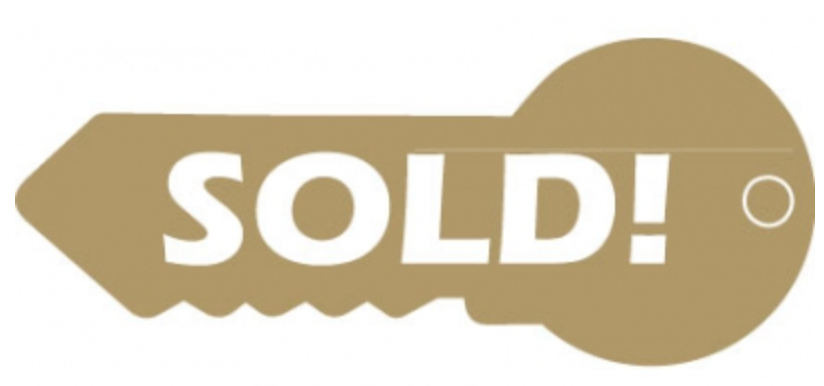 Sign Prop Sold- Key Shape Gold 30"wide x 12"tall double sided corrugated (PROPG)