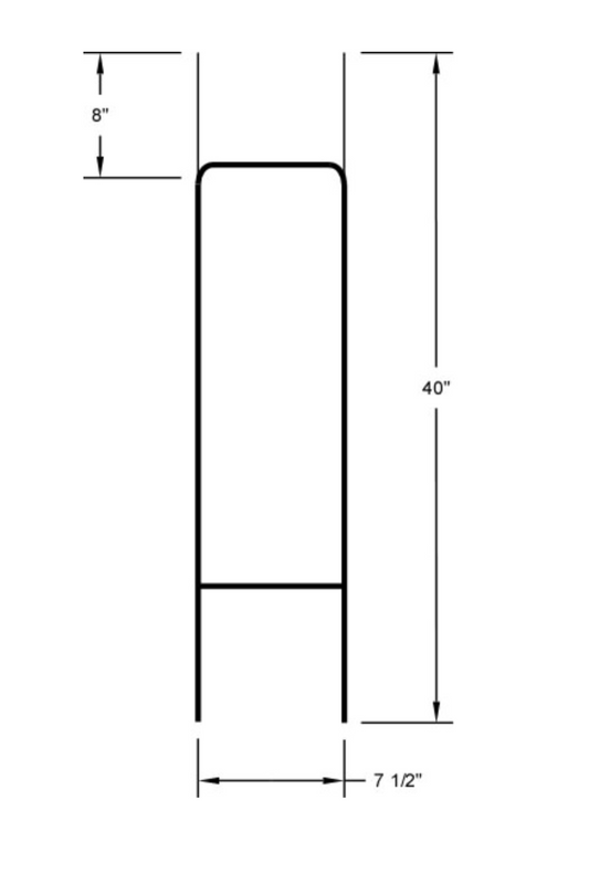 HEAVY DUTY BLACK 40" Sign Wire Stand- 40" Step H Stake 40"  7 1/2" x 40" (SWBLK)