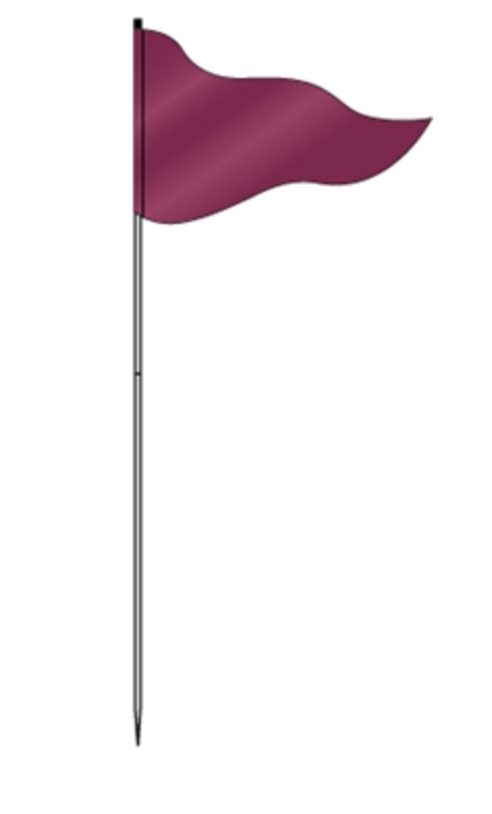 Flag Steel Pole 72" Solid Burgundy (FLSBO)